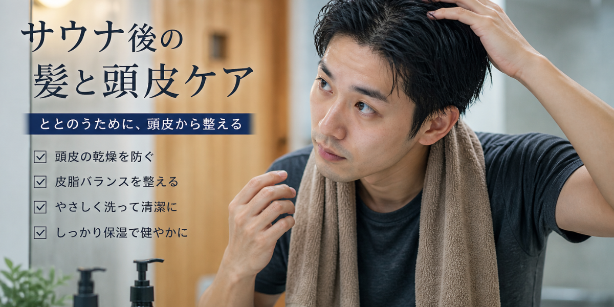 サウナ後の髪と頭皮ケアイメージ